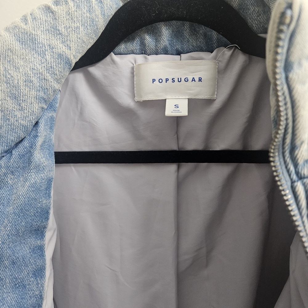 Popsugar Light Gray Puffer Jacket - image 3